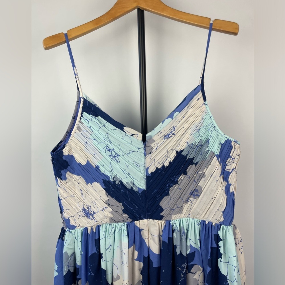 Banana Republic Blue Floral Empire Waist‎ Knee Length Dress with Pockets - Picture 9 of 14